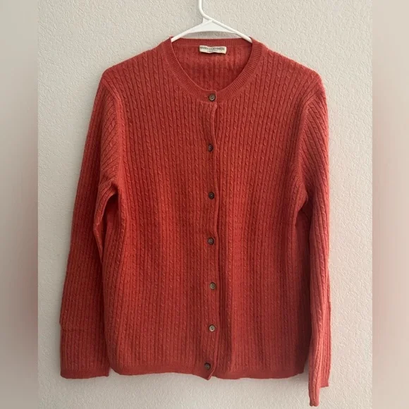 Manrico Cashmere Cable Knit Cardigan 46 - Picture 1 of 6
